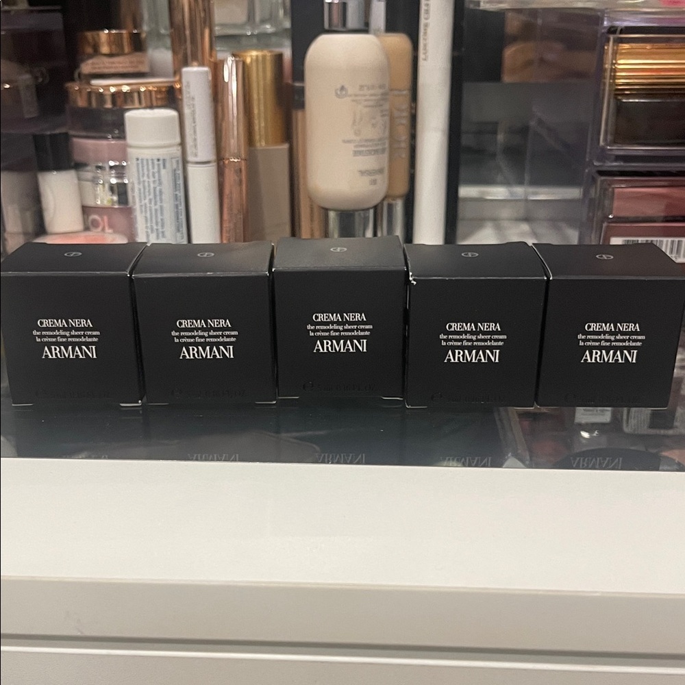 5 deluxe size Giorgio Armani Crema Nera Skincare New in Box great for travel